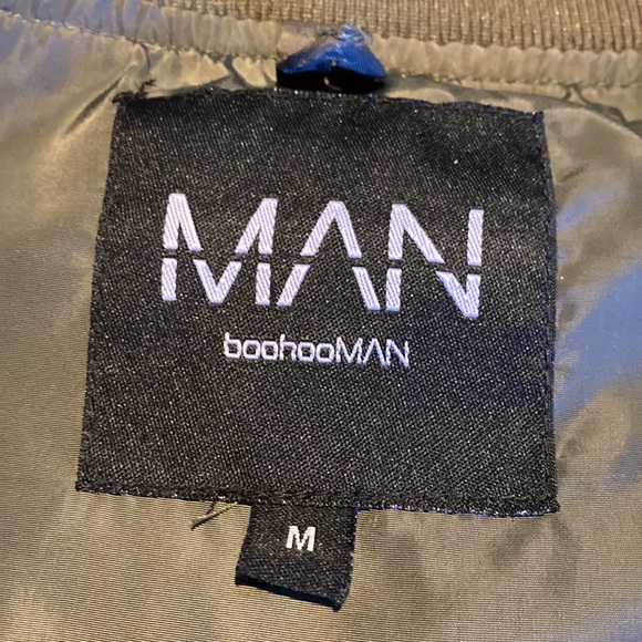 Boohoo grandpa Man Dadcare Normal Zipper Up Wind Breaker Jacket y2k coat - Picture 14 of 16